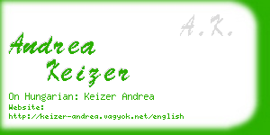 andrea keizer business card